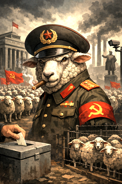 imagen metafórica de un líder por la fuerza