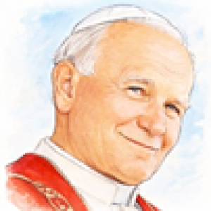 Portrait of Pope John Paul II, Karol Wojtyła, symbol of moral and spiritual resistance to communism in Poland..