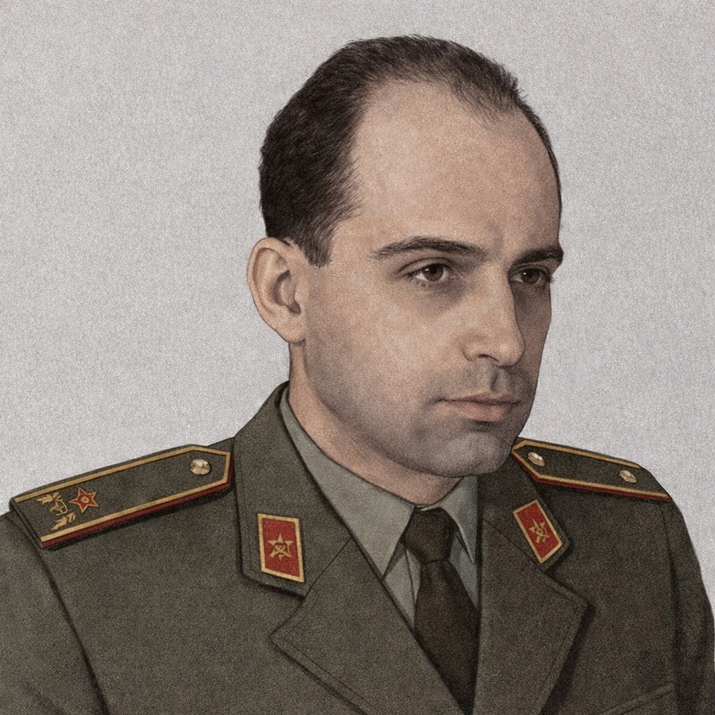 Portrait of czech oficial Vlastimil Veselý during the Cold War