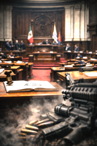 Symbolic representation of democratic institutions under pressure from organized crime