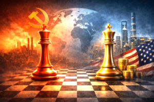 Geopolitical contrast between economic systems and state power