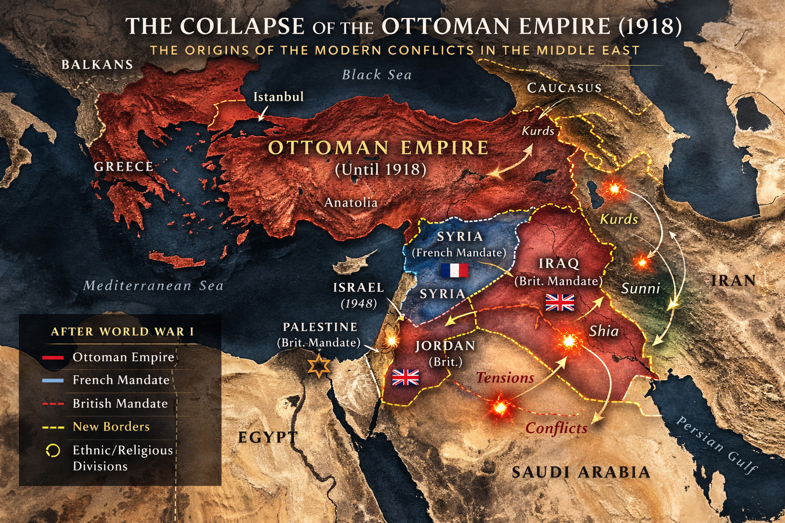 Imperio Otomano y origen de los conflictos de Medio Oriente