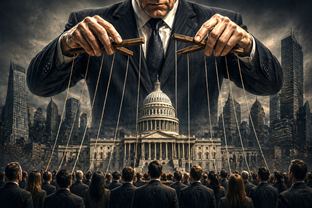 Global financial elites influencing political systems and social control