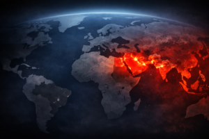 Geopolitical map highlighting Middle East conflicts overshadowing Ukraine Cuba and Venezuela