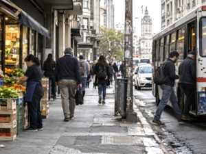 Urban workers and small businesses amid signs of growing economic and institutional pressure.