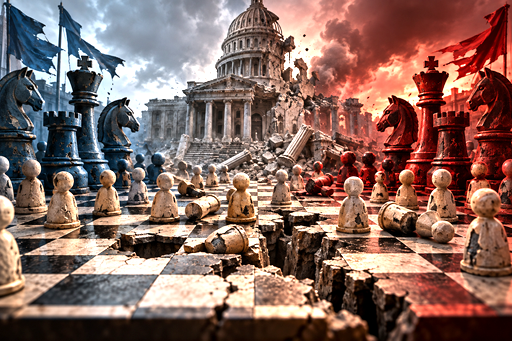 Democratic chessboard consumed by polarization and institutional erosion