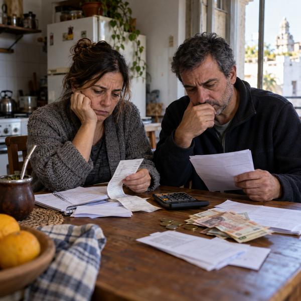 Uruguayan family facing household expenses and tax pressure